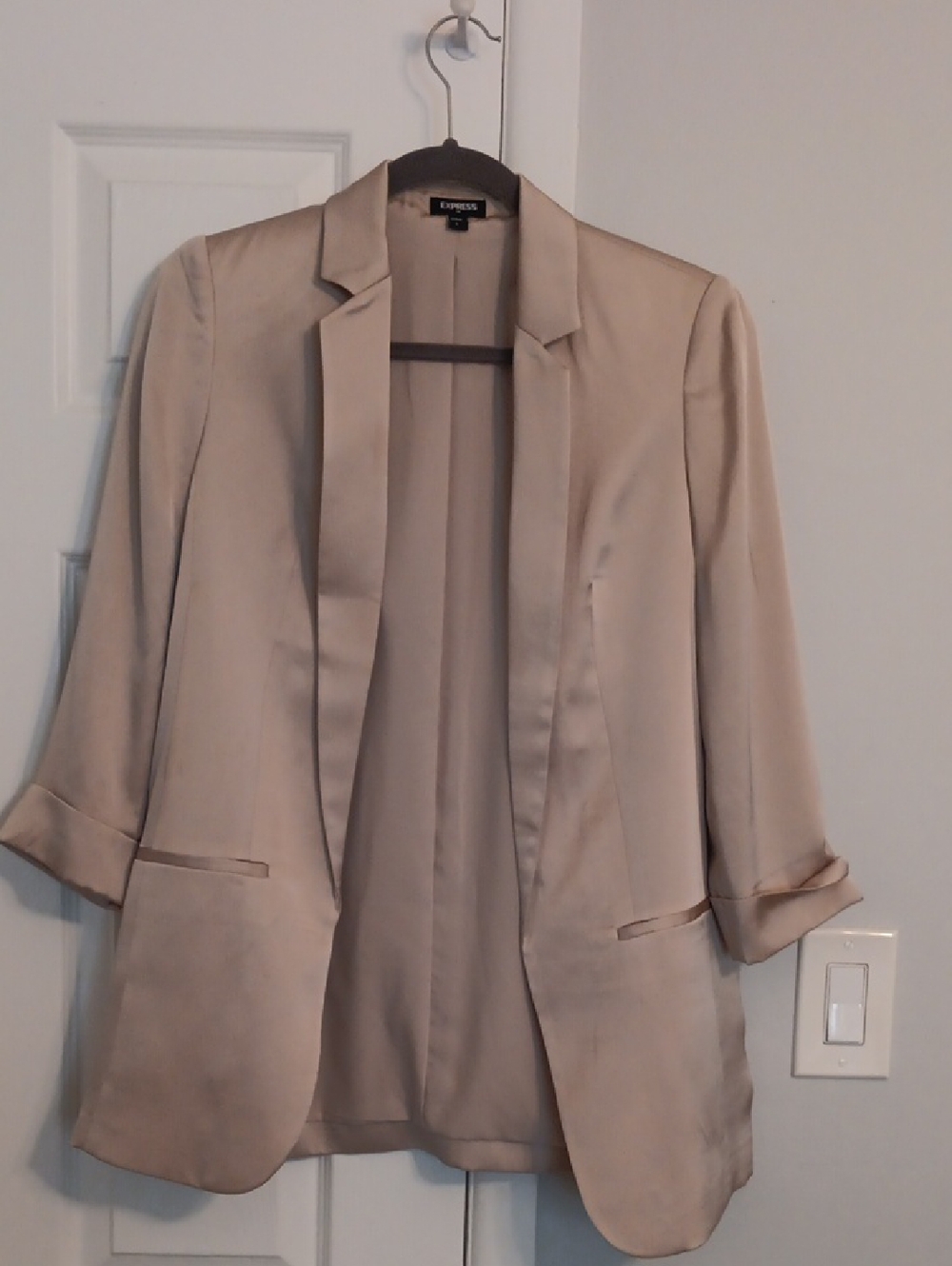 Express Women's Tan Satiny Blazer